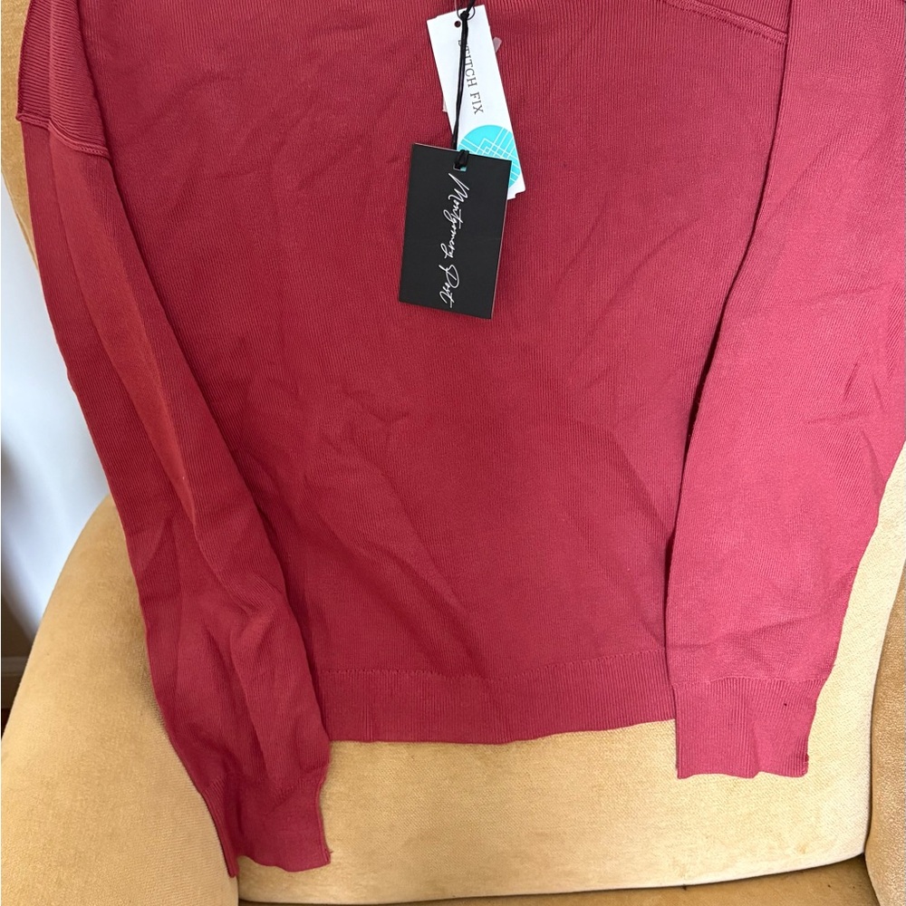 Women's Off-the-Shoulder Red Sweater